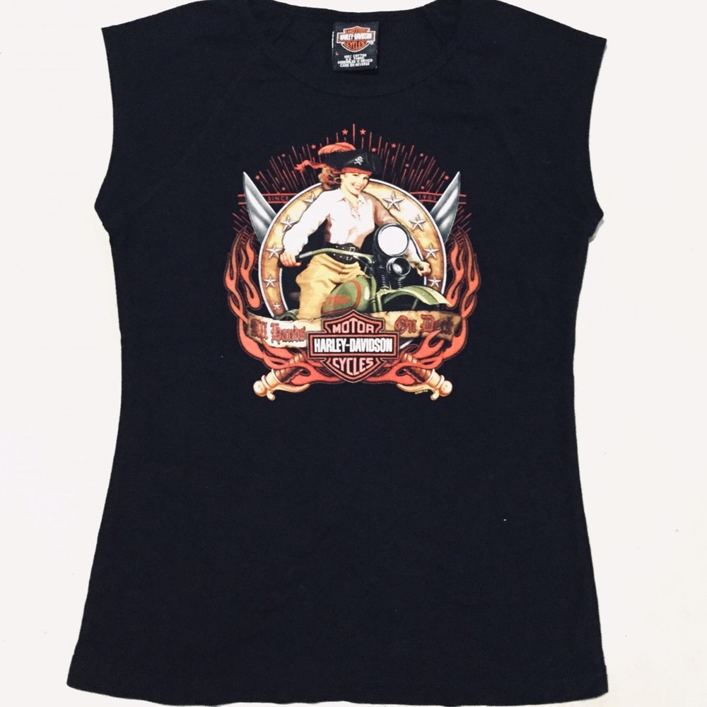 {Harley-Davidson}  🏴‍☠️ Vegas Graphic Muscle Tee
